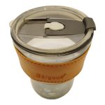 لیوان ماگ اسموتی پیرکس دور چرمی نی دار