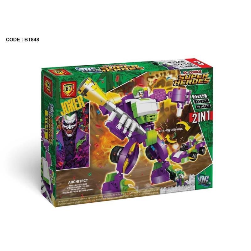 lego-joker-model-BT848.jpg لگو تبدیل شونده جوکر دوحالته ماشین و ربات 222 قطعه کد BT848 شماره 3 دی سی