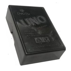 اونو بازی فکری کارتی UNO جعبه طلقی مشکی قاب دار