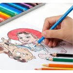 مداد 50 رنگ دیزنی توق کوکی جعبه فلز 48