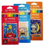 مداد 12رنگ جعبه مقوا ووک WOKE